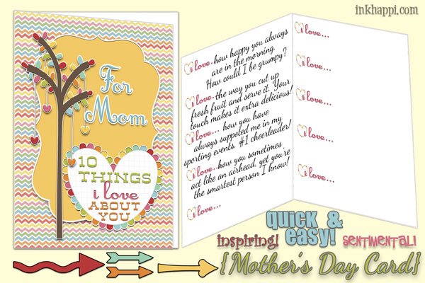 {Ouick and Easy} inspiring, sentimental Mother's Day card from inkhappi.com
