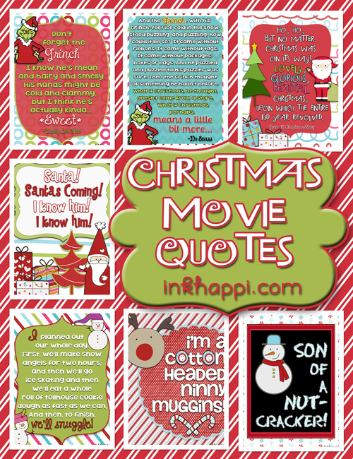 Christmas Movie Quotes! free printables  inkhappi