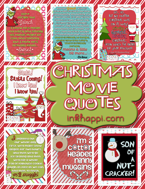 Christmas Movie Quotes! {free printables} inkhappi