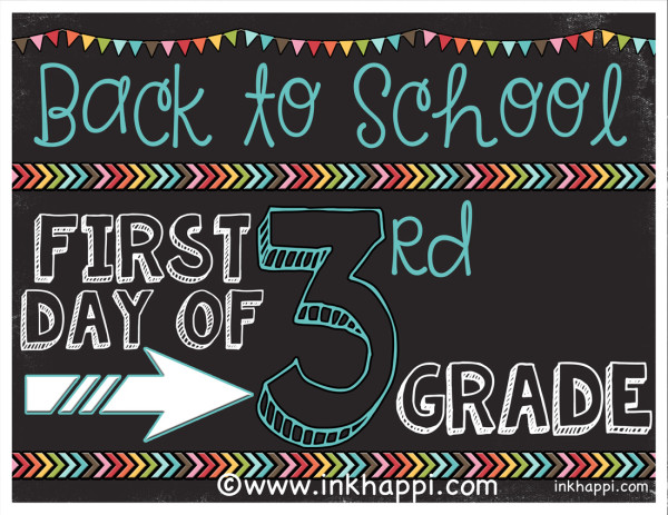 First day of school photo prop signs... free printables from inkhappi.com!