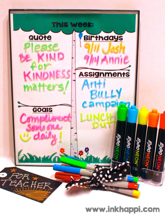 Glass Message Board and Window Markers inkhappi