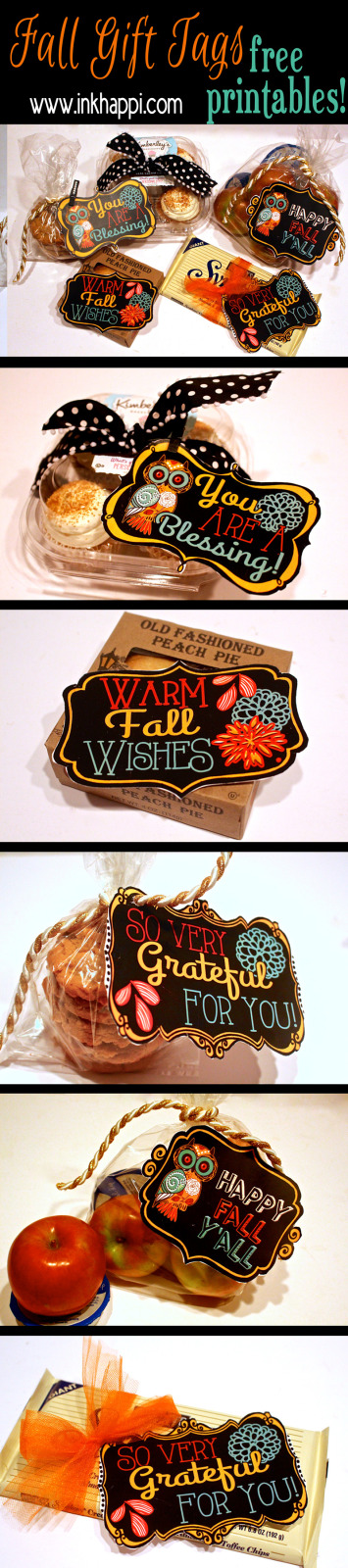 Fall printable gift tags to show your gratitude!
