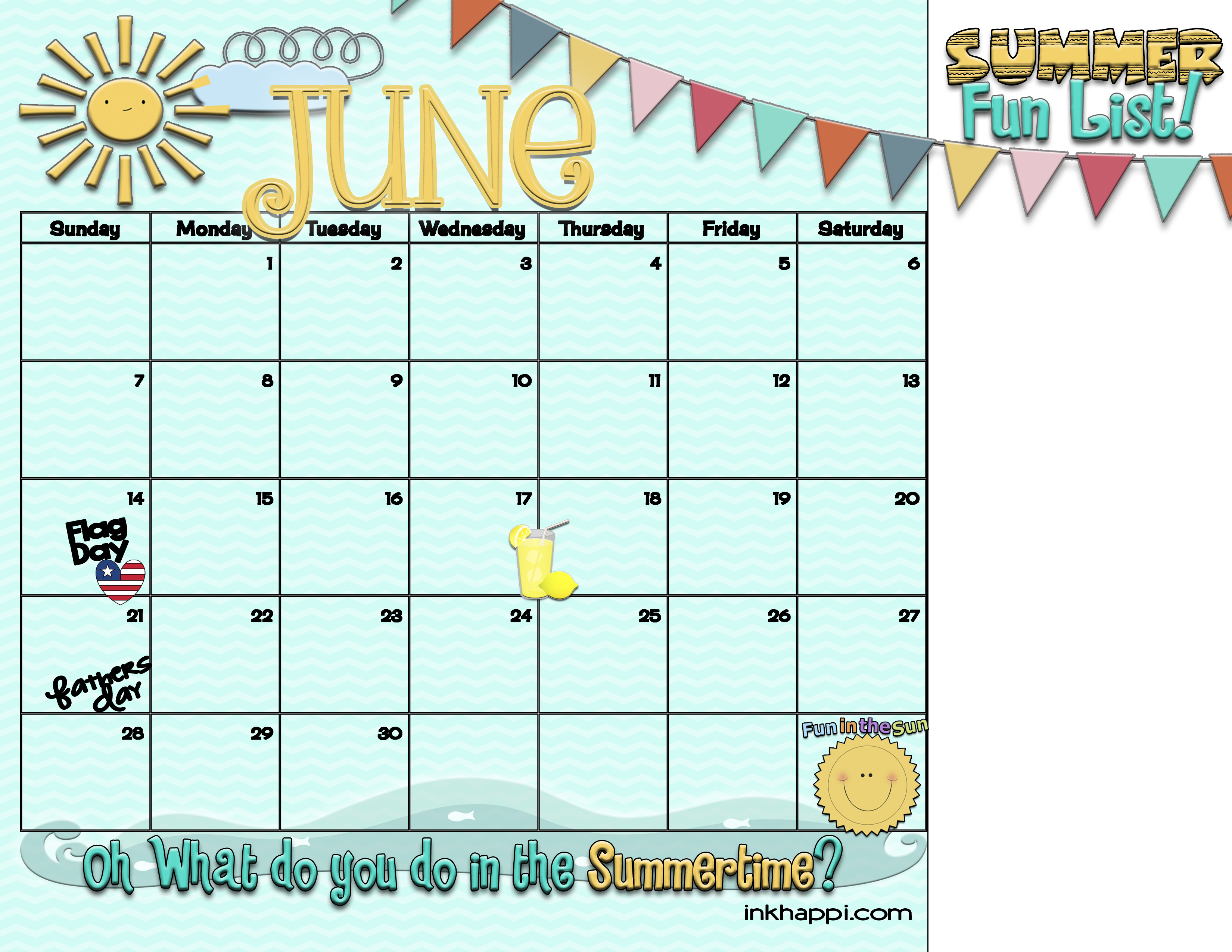 Summertime June Calendar 2023 Printable Images IMAGESEE