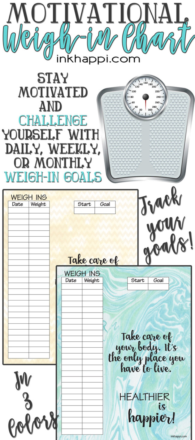 Weight Tracking Chart... Should you or shouldn't you? inkhappi