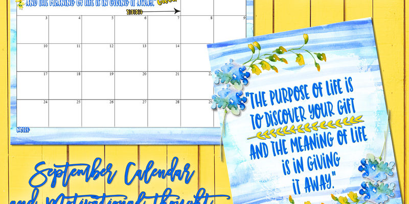 September 2017 Calendar and print from inkhappi!