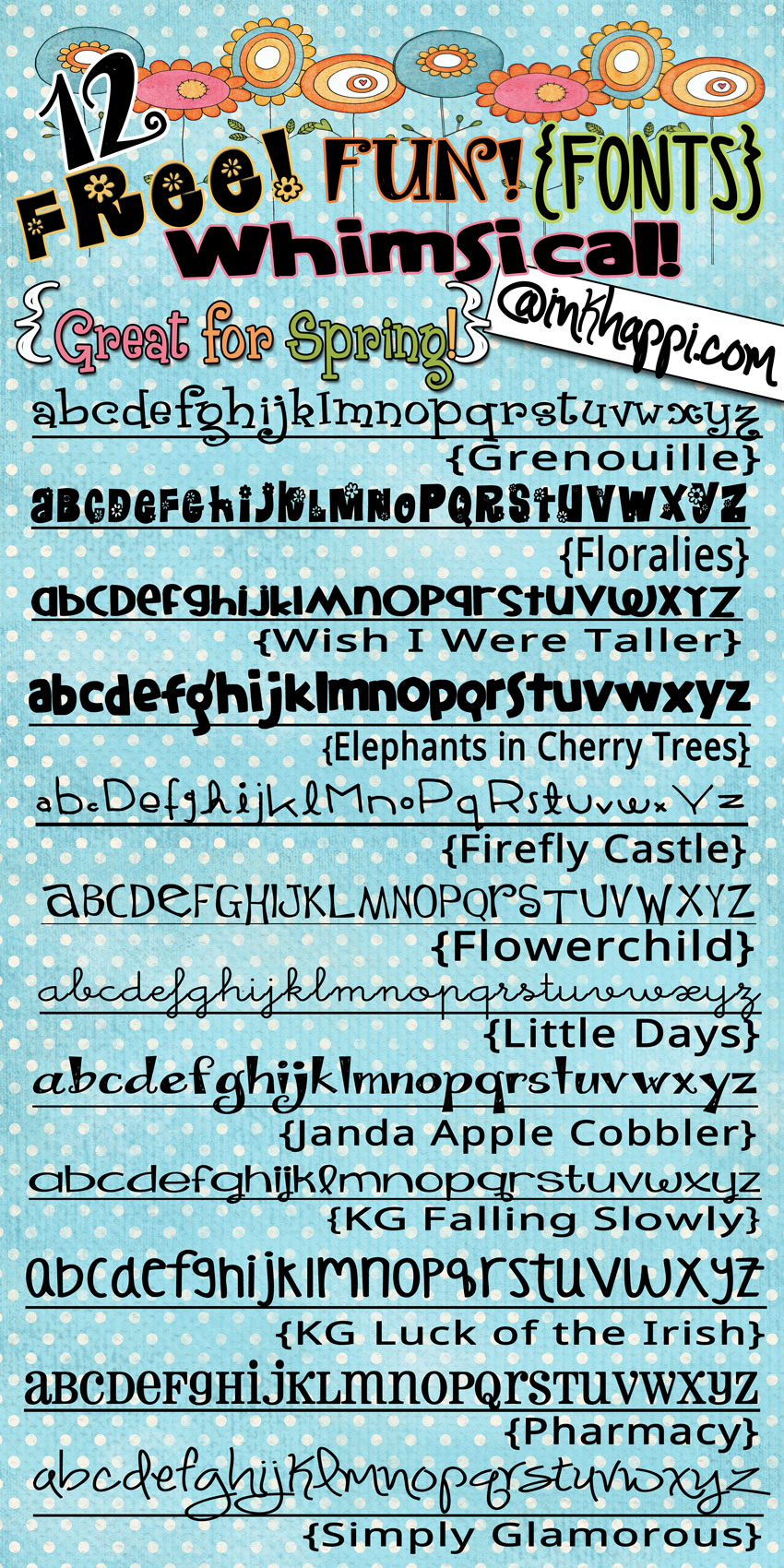 For The Love Of Fonts Fun Free Whimsical Inkhappi