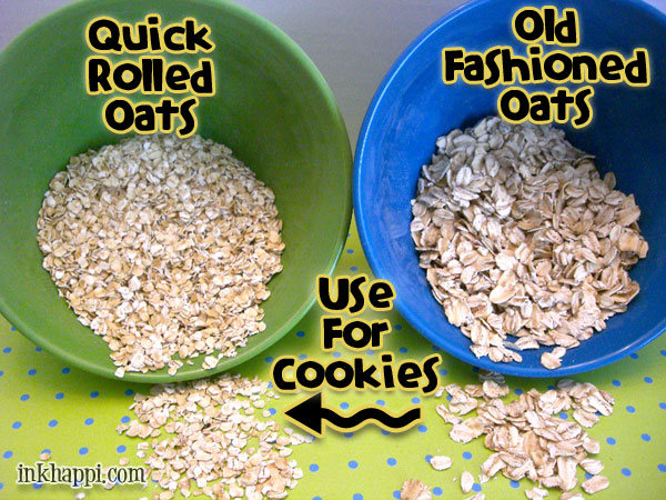 The perfect texture of oatmeal for cookies and cakes at inkhappi.com