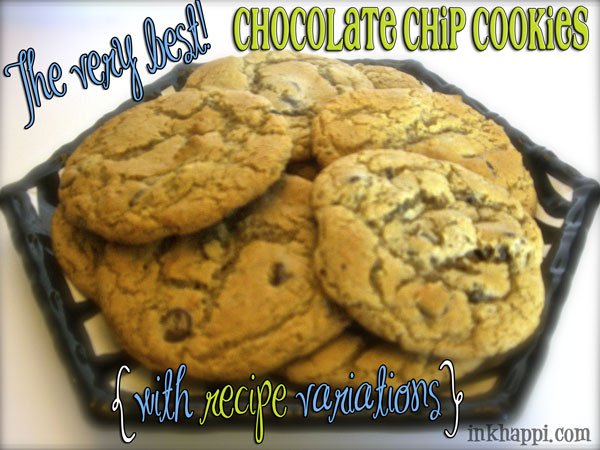 chocolate-chip-cookies Seriously! These are the best chocolate chip cookies! Recipe with several variations at inkhappi.com