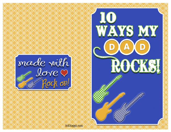 Dad Rocks! Fathers day card with gift ideas at inkhappi.com There is also a generic version... YOU ROCK!