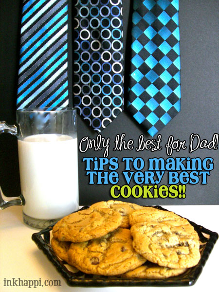 Seriously! These are the best chocolate chip cookies and dough! Great gift idea. Recipe with variations at inkhappi.com Make some for DAD :)