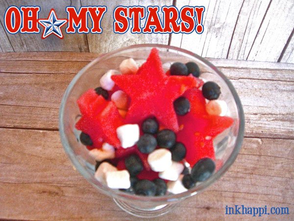 There is so much you can do with star cookie cutters! Make a yummy red, white, and blue watermelon star salad at inkhappi.com