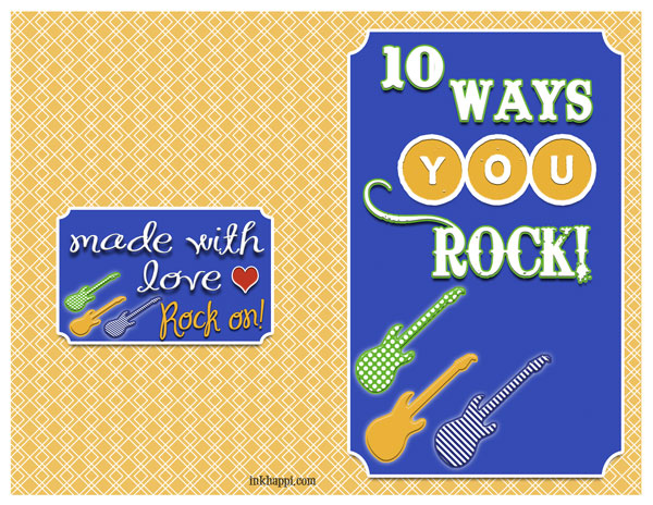 Dad Rocks! Fathers day card with gift ideas at inkhappi.com There is also a generic version... YOU ROCK!