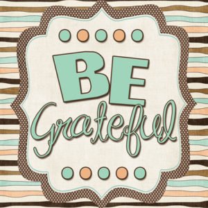 Lots of GRATITUDE pints and quotes. A great reminder to "Be Grateful"