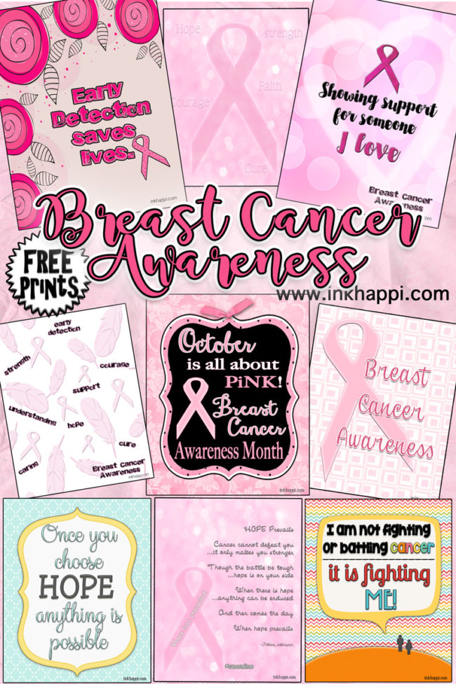 Breast Cancer Awareness Printables More Inkhappi