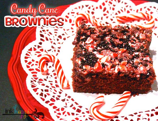 What to do with those excess candy canes?!! They go great with these extra chocolaty delightful brownies!