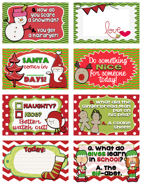 Fun, fun, fun printables for your Elf or other purposes such as lunchbox notes, or gift tags. Enjoy this free printable from inkhappi.com