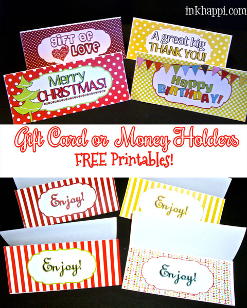 TONS of ideas to use with these free printables!! Great last minute gift ideas!