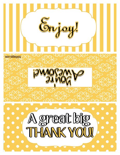 TONS of ideas to use with these free printables!! Great Thank you ideas!
