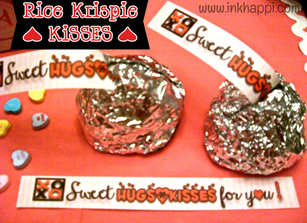 Rice Krispie kisses with free printable tags. So fun, easy, & YUMMY!