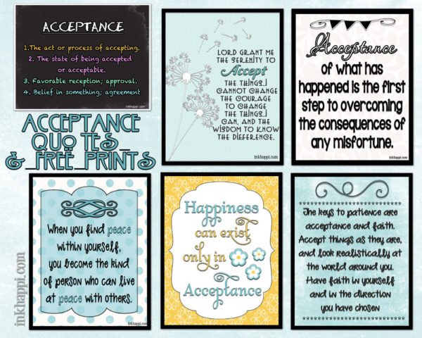 Acceptance quotes and free printables