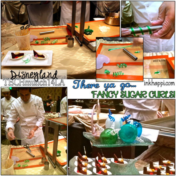 Disneyand chef at work creating sugar curls