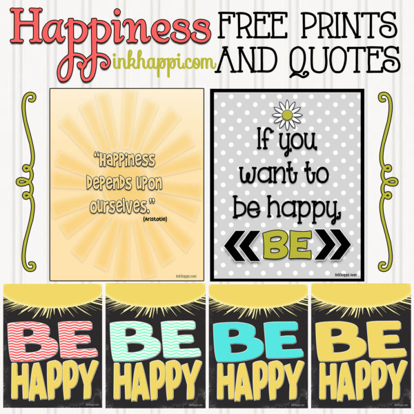 If you want happiness in your life, start by just vowing to "BE HAPPY" . This free printable can serve as a daily reminder to choose to be happy!