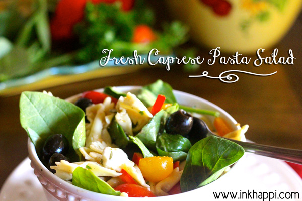 An awesome blend of fresh ingredients to create this amazing pasta salad!