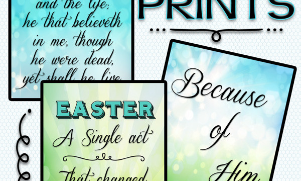 Because of Him free Printables #Easter #BecauseOfHim