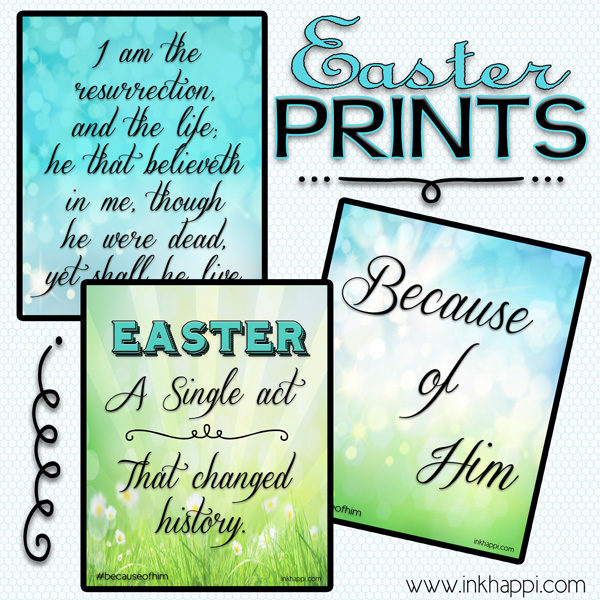 Because of Him Because of Him free Easter Printables #Easter #BecauseOfHim