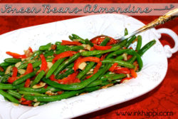 Green Beans Almondine. Flavorful and delicious vegetable dish that will particularly please the men in the house!