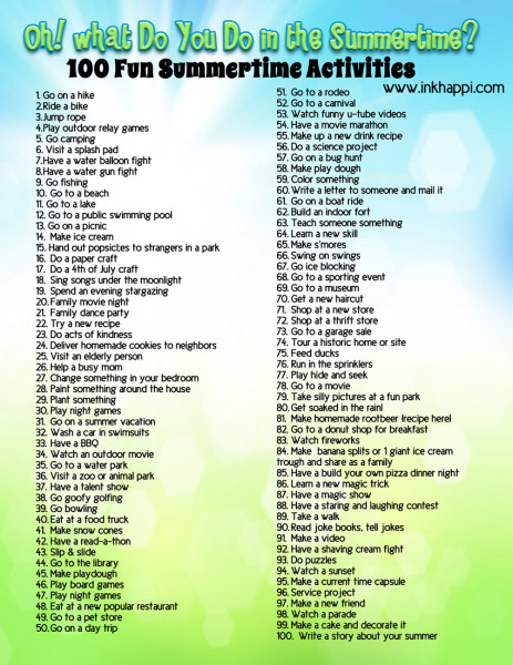 Be prepared to battle summer boredom with this list of ideas for 100 fun summer activities!