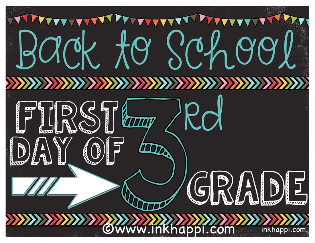First Day Of School Photo Prop Signs Free Printables Inkhappi