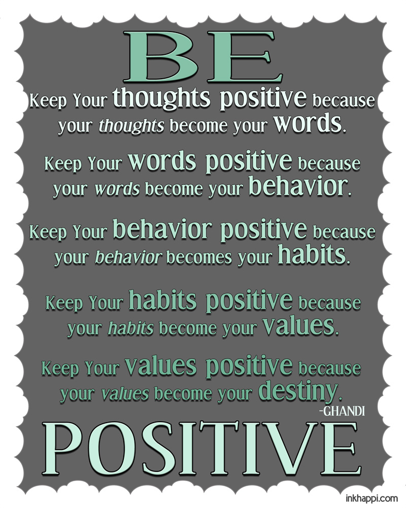 Positive Quotes and Thoughts {free printables} - inkhappi