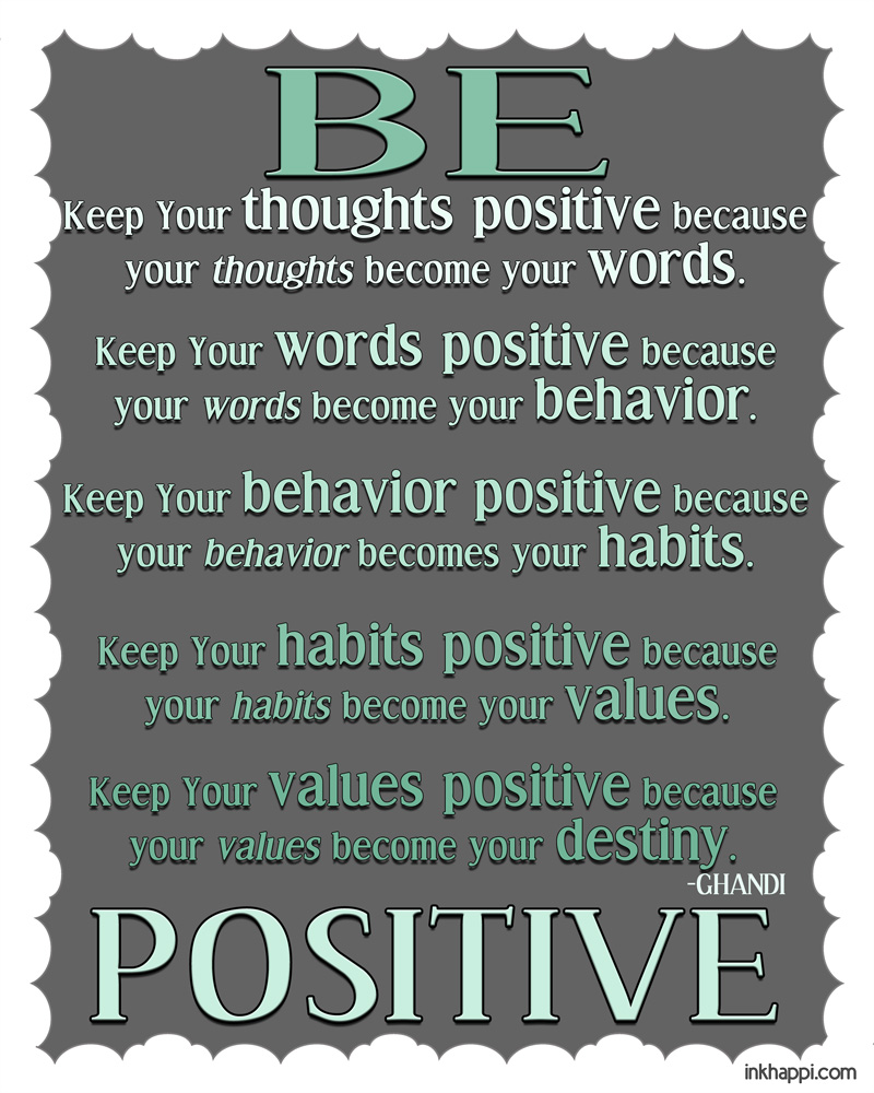 Positive Quotes and Thoughts free printables - inkhappi