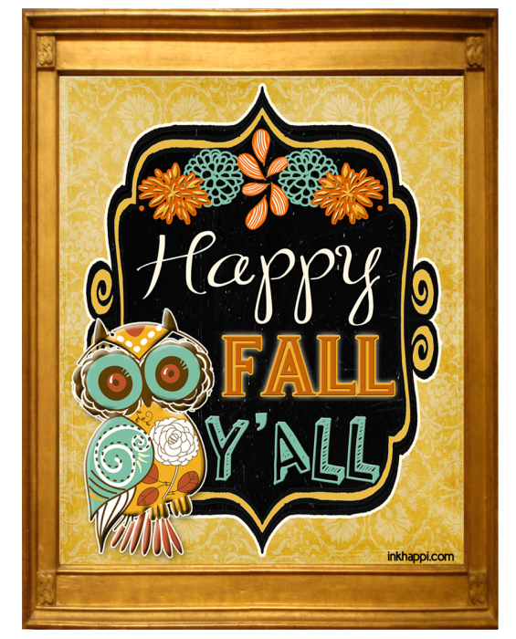 These pretty 8x10 free fall printables would look great framed!