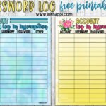 Printable Password Log and Creating New Passwords