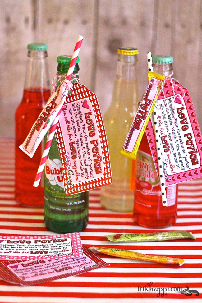Cute Love Potion Valentine Gift Idea with free printables!