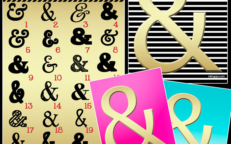 28 amazing ampersands and their font downloads as well as 3 free ampersand printables