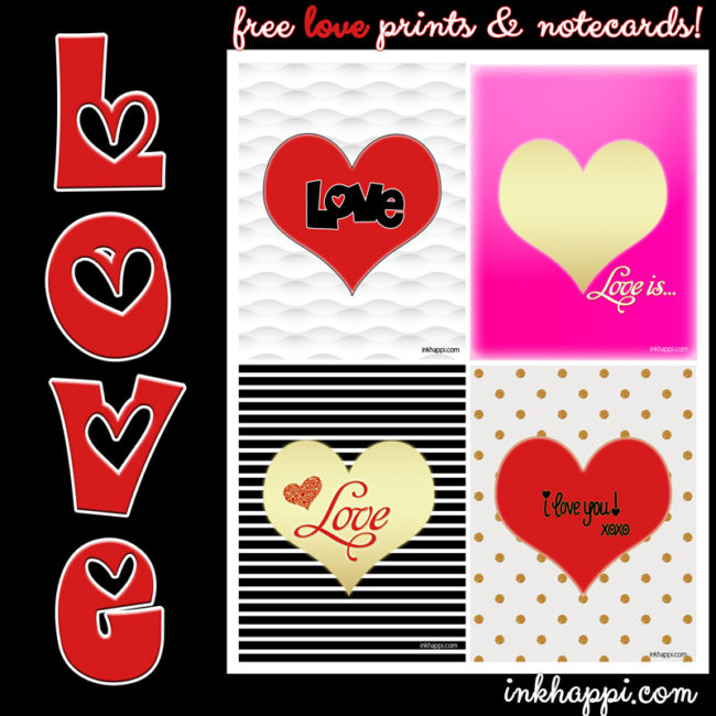 Cute! Free love prints and notecards.