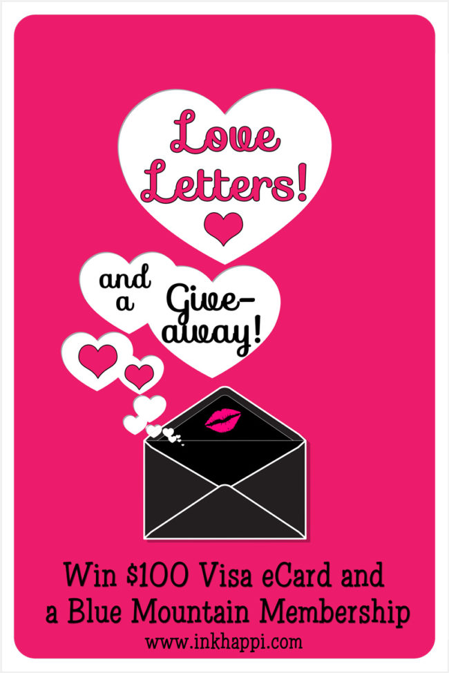 Choose and customize love letters online. Also a $100 Visa eCard giveaway!