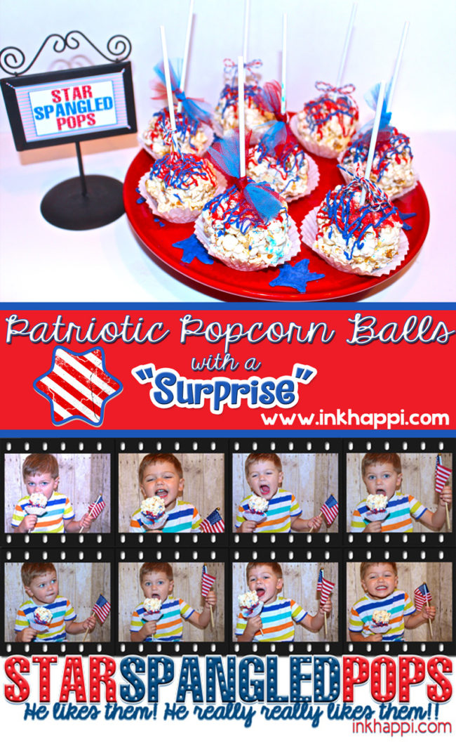 Popcorn Balls Gone Patriotic With a Big Surprise! inkhappi