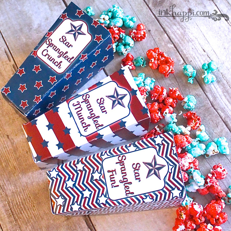 4th of July Star Spangled Popcorn Boxes and Popcorn Recipe - Over The ...