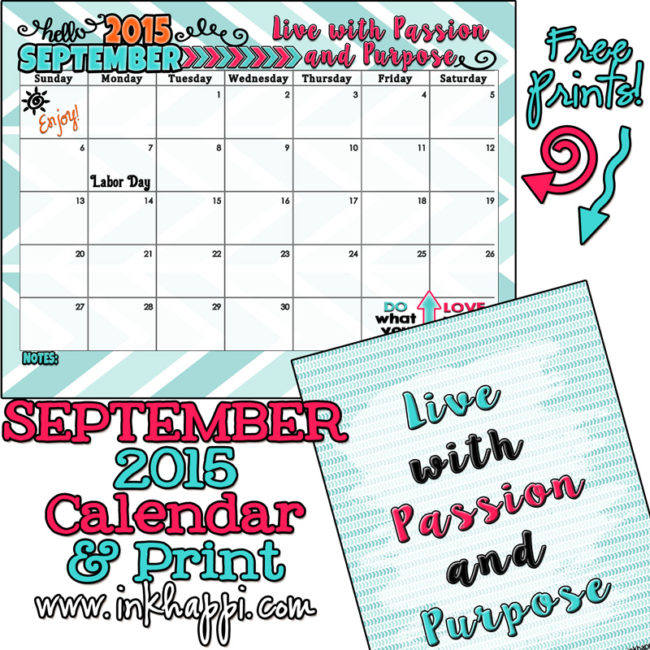 September 2015 Calendar From Inkhappi Has Arrived Inkhappi