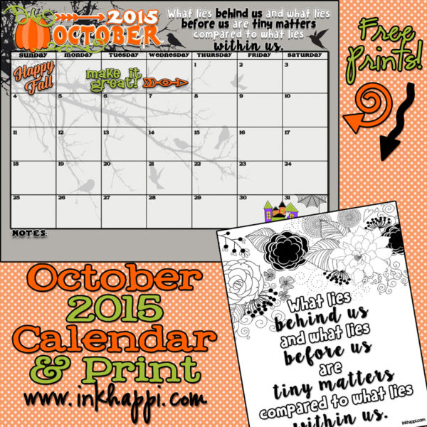October 2015 Calendar Come and get it inkhappi October 2015 Calendar Come and get it inkhappi