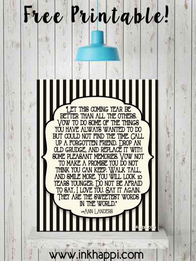 Inspirational New Year Quotes... awesome free printables!