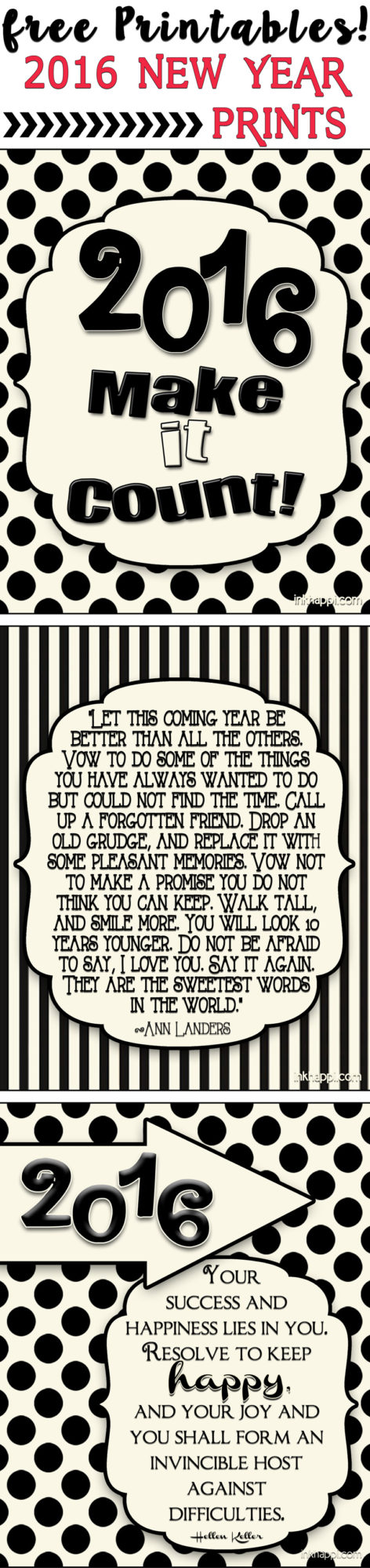 Inspirational New Year Quotes... awesome free printables!