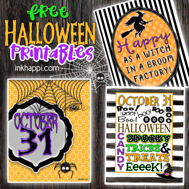 Some free halloween prints to add some fun to your halloween decor!