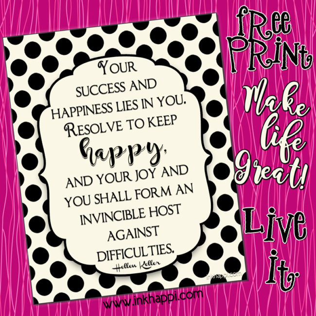 Free printable motivational quote from Helen Keller. Truly inspirational! 