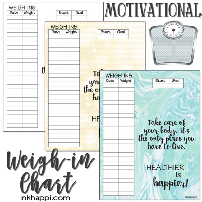 Weight Tracking Chart... Should you or shouldn't you? - inkhappi