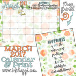Free printables… March 2017 Calendar and coordinating print!